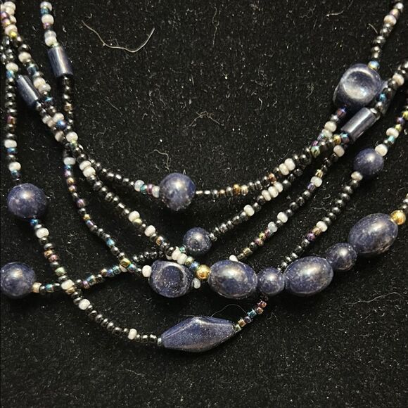 Elegant Multi-Strand Beaded Necklace - Picture 3 of 4